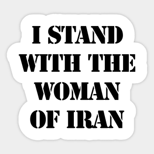 I stand with the woman of Iran Sticker